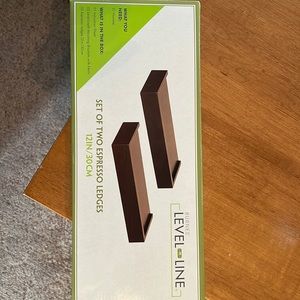 Burnes set of two shelves/ledges espresso